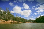 Murray River views up river from Echuca, Victoria