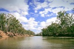 Murray River views up river from Echuca, Victoria