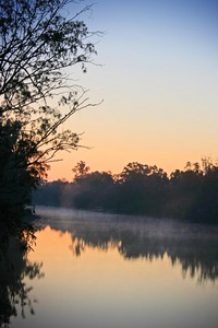 Sunrise over the Murray River at Echuca, Victoria