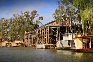Echuca Wharf and paddle steamers, Echuca, Victoria