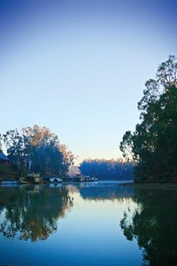 Sunrise on the Murray River at Echuca, Victoria