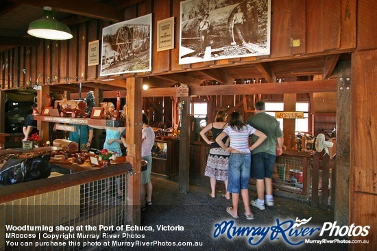 Woodturning shop at the Port of Echuca, Victoria