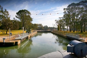 Entering Lock 11 on PS Melbourne, Mildura