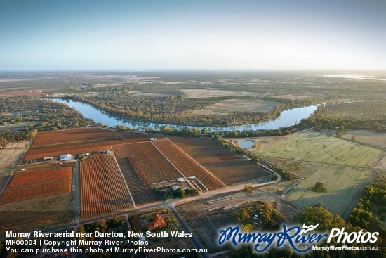 Murray River aerial near Dareton, New South Wales