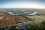 Murray River aerial near Dareton, New South Wales