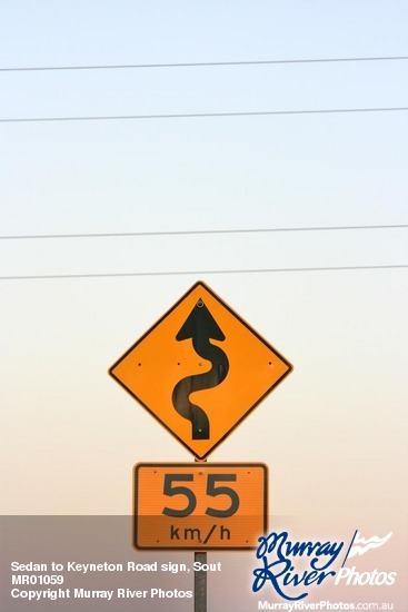 Sedan to Keyneton Road sign, South Australia