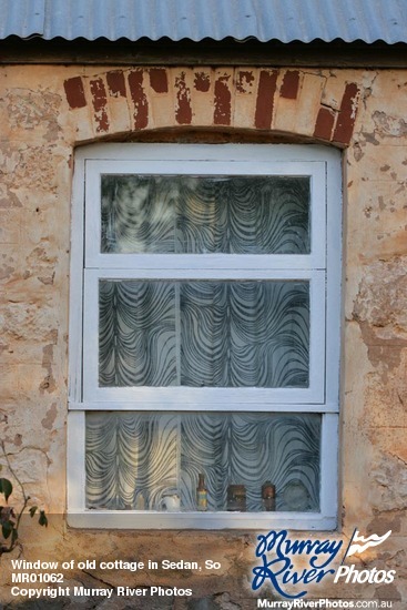 Window of old cottage in Sedan, South Australia