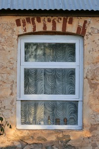 Window of old cottage in Sedan, South Australia