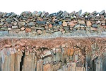 Stone wall and cutting Sedan to Keyneton Road, South Australia