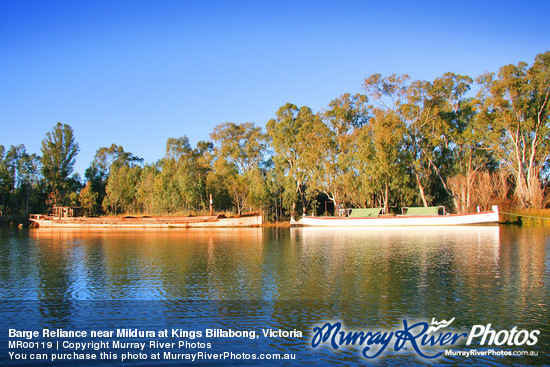 Barge Reliance near Mildura at Kings Billabong, Victoria