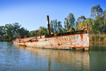 Barge Reliance near Mildura at Kings Billabong, Victoria