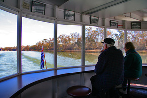 Passengers enjoying PS Melbourne Mildura, Victoria