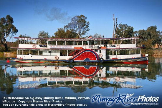 PS Melbourne on a glassy Murray River, Mildura, Victoria