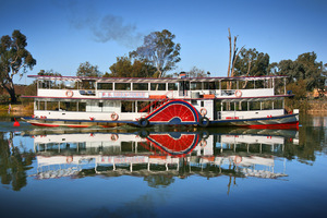 PS Melbourne on a glassy Murray River, Mildura, Victoria