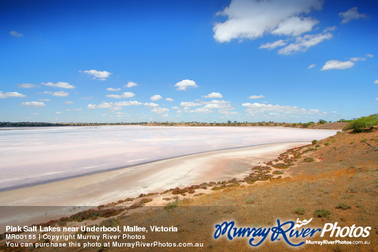 Pink Salt Lakes near Underbool, Mallee, Victoria