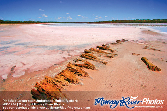 Pink Salt Lakes near Underbool, Mallee, Victoria