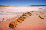 Pink Salt Lakes near Underbool, Mallee, Victoria