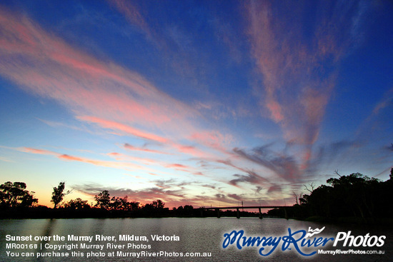 Sunset over the Murray River, Mildura, Victoria