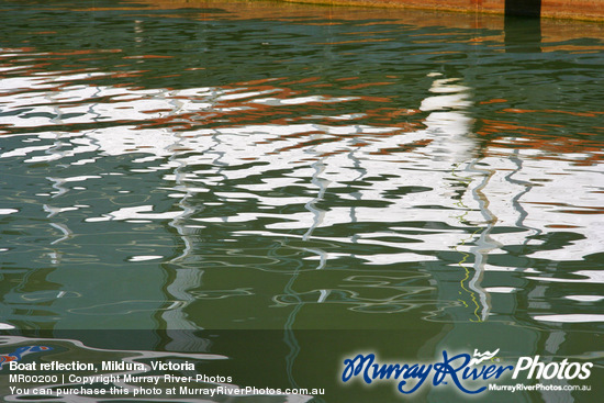 Boat reflection, Mildura, Victoria