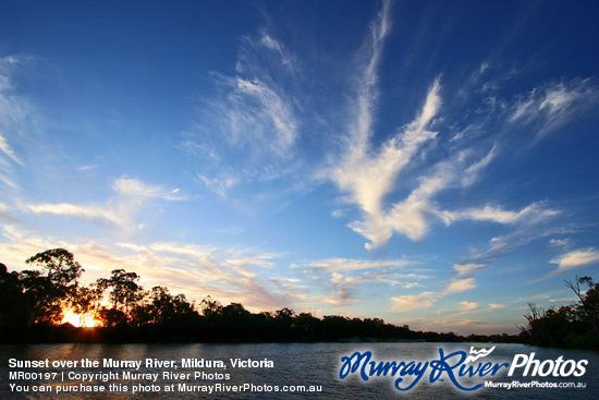 Sunset over the Murray River, Mildura, Victoria