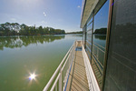 Looking along a houseboat; Mildura; Victoria