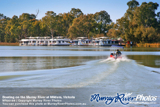 Boating on the Murray River at Mildura, Victoria