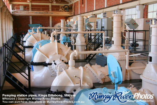 Pumping station pipes, Kings Billabong, Mildura