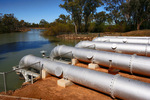 Pumping station pipes, Kings Billabong, Mildura