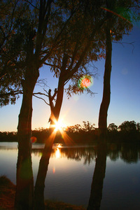 Sunset over the Murray River, Merbein, Victoria