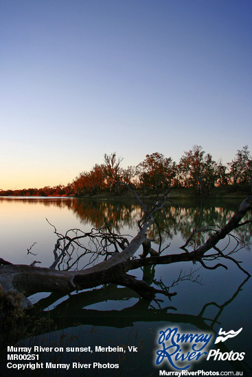 Murray River on sunset, Merbein, Victoria