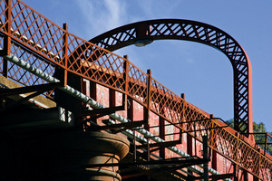 Echuca Bridge linking Moama, built 1873, Victoria