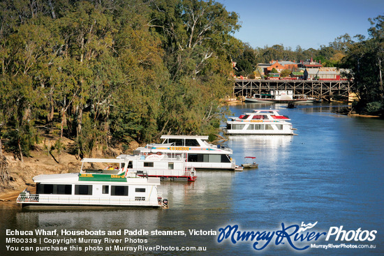 Echuca Wharf, Houseboats and Paddle steamers, Victoria