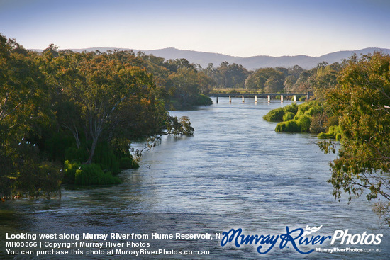 Looking west along Murray River from Hume Reservoir, New South Wales