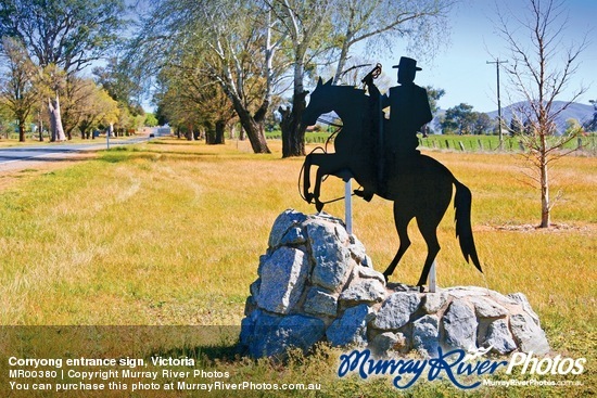 Corryong entrance sign, Victoria