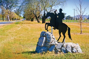 Corryong entrance sign, Victoria