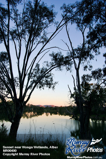 Sunset near Wonga Wetlands, Albury