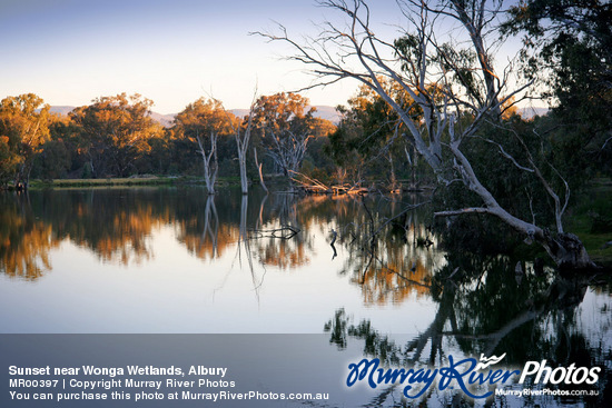 Sunset near Wonga Wetlands, Albury