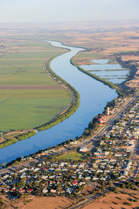 Tailem Bend towards Murray Bridge aerial, South Australia