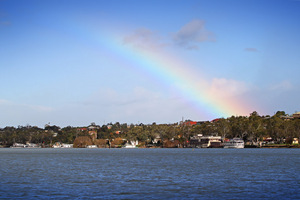 Rainbow over Mannum, South Australia