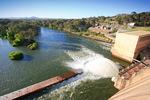 Looking west along Murray River from Lake Hume Reservoir