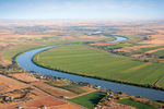 Murray River winding through pastures, Monteith, South Australia