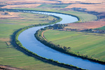 Murray River winding through pastures, Monteith, South Australia