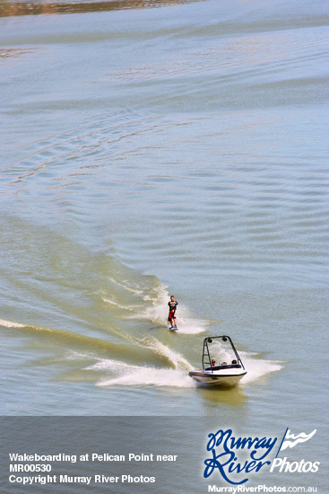 Wakeboarding at Pelican Point near Morgan, South Australia