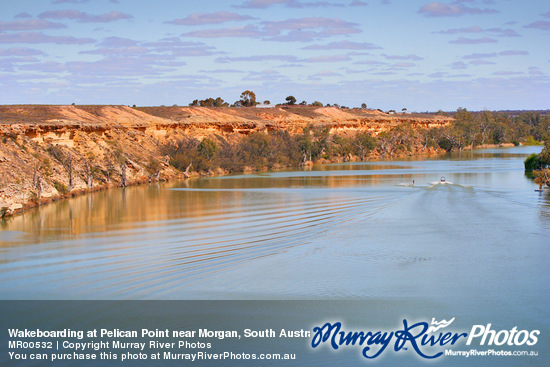 Wakeboarding at Pelican Point near Morgan, South Australia