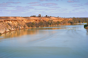 Wakeboarding at Pelican Point near Morgan, South Australia