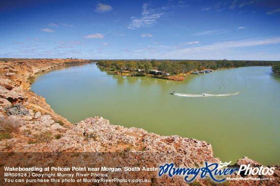 Wakeboarding at Pelican Point near Morgan, South Australia