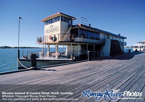 Mundoo moored at Goolwa Wharf, South Australia