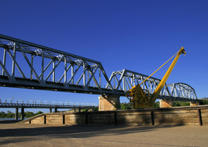 Bridges and Crane at Murray Bridge,\nSouth Australia