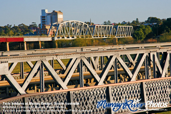 Twin bridges at Murray Bridge, South Australia