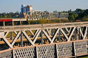 Twin bridges at Murray Bridge, South Australia